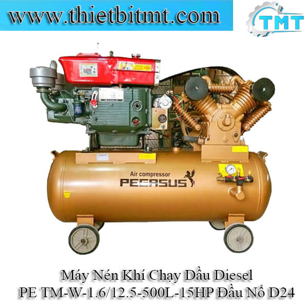 Máy Nén Khí Chạy Dầu Diesel TM-W-1.6/12.5-500L-15HP Đầu Nổ D24