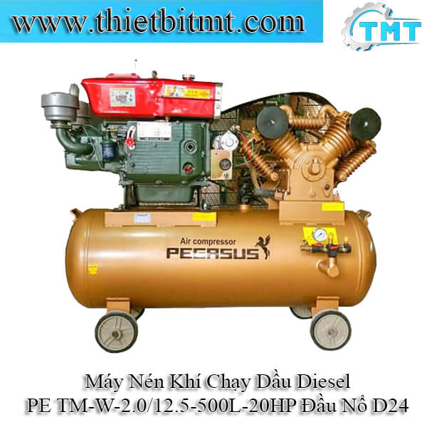 Máy Nén Khí Chạy Dầu Diesel TM-W-2.0/12.5-500L-20HP Đầu Nổ D24